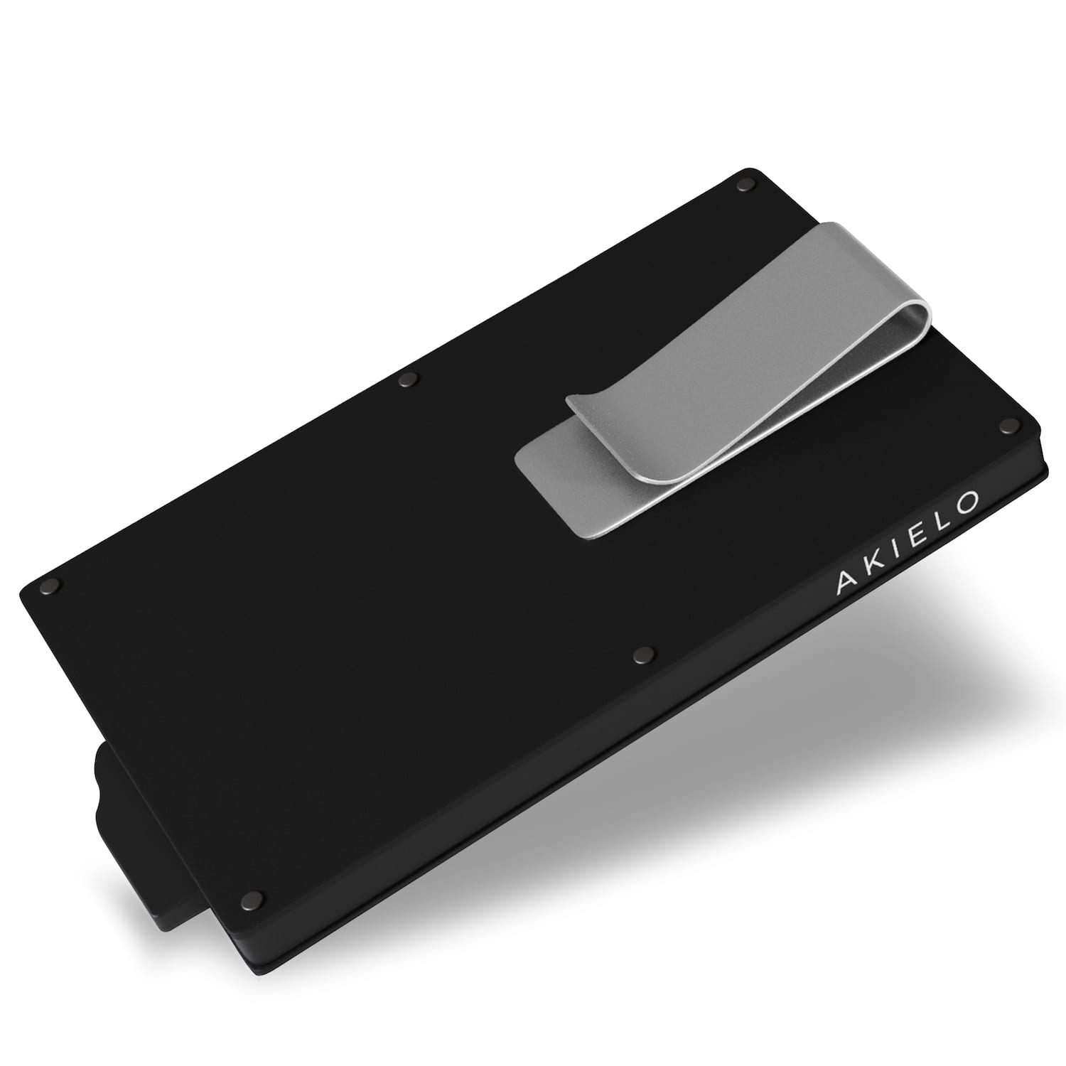 Black RFID blocking credit card holder wallet pop up with Money Clip