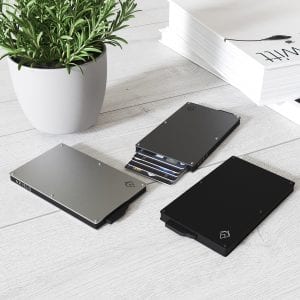 Black Grey Silver Titanium RFID blocking credit card holder wallet pop up GQ Wallet