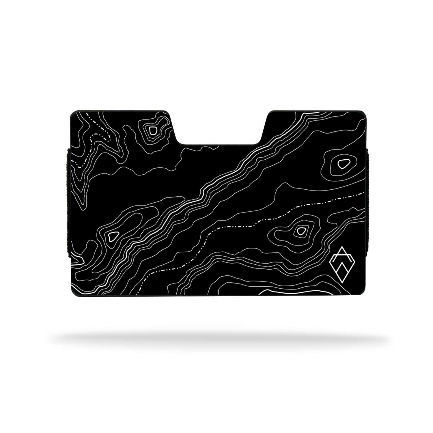 black topography RFID blocking credit card holder wallet with money clip